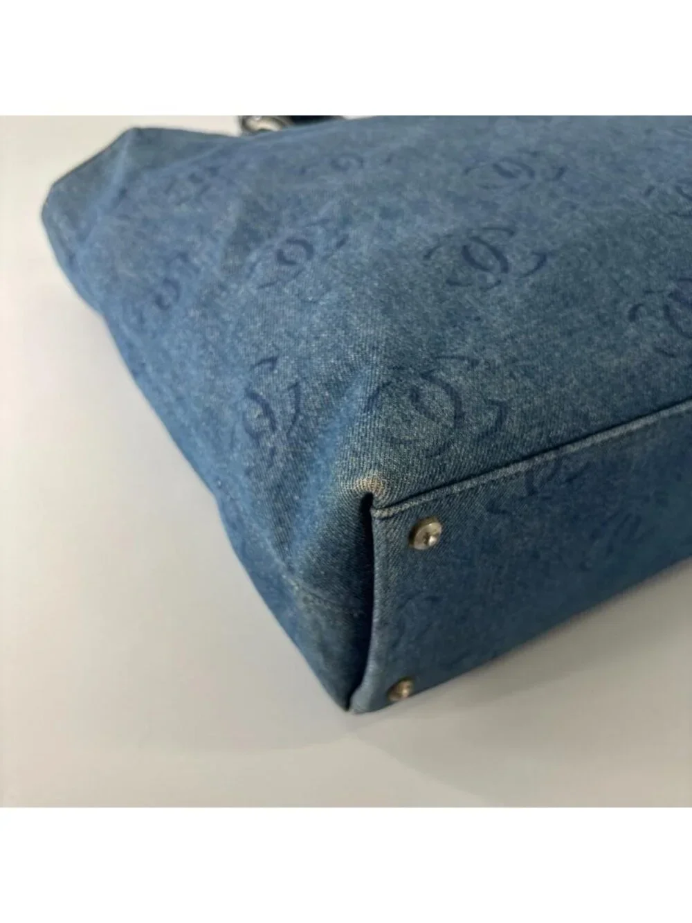 Chanel CC Logo Tote Bag Denim
